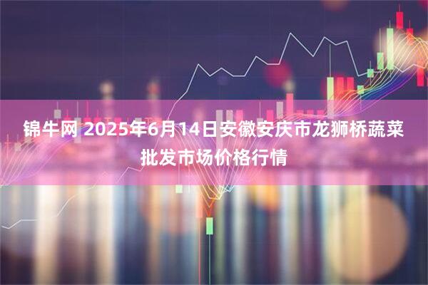 锦牛网 2025年6月14日安徽安庆市龙狮桥蔬菜批发市场价格行情